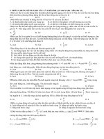 Đề thi thử tốt nghiệp 12 môn vật lý