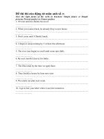 Đề thi thì của động từ môn anh số IX