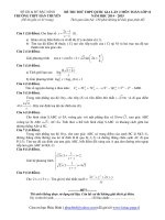 Đề thi thử THPT quốc gia chọn lọc số 9.2015