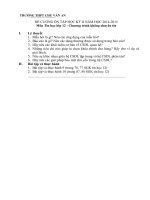 ĐỀ  ÔN TẬP HỌC KỲ II MÔN TIN HỌC 12 TRƯỜNG CHU VĂN AN HÀ NỘI