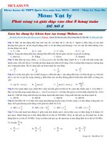 ĐỀ THI THỬ THPT QUỐC gia đề số 2 mới môn vật lý