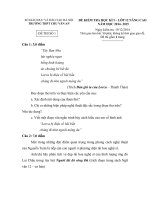 TRƯỜNG THPT CHU VĂN AN KỲ THI HỌC KỲ I NĂM HỌC 2014 – 2015 Đề Văn HKI - 12NC dự bị