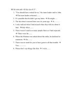 Đề thi môn anh viết lại câu số 27