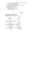 Tổng hợp câu hỏi trắc nghiệm môn tiếng anh lớp 9 (10)