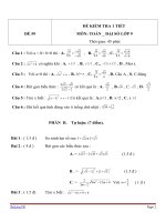 Đề kiểm tra 1 tiết Đại số lớp 9 - Đề 59