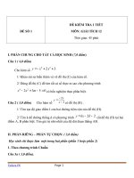 Đề kiểm tra 1 tiết môn Toán lớp 12 - Đề (1)
