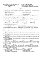 THPT QUANG TRUNG ĐỀ THI  HỌC KÌ 1 Môn  vật lý 12