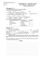 Trường THCS Nghĩa Tân Đề kiểm tra học kì 1 môn Địa 7