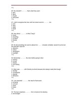 Tổng hợp câu hỏi trắc nghiệm môn Tiếng Anh (42)