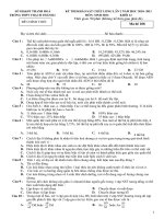 Đề sinh học 12 - sưu tầm giới thiệu đề kiểm tra, thi học sinh giỏi, thi thử đại học tham khảo (151)