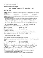 Đề luyện thi đại học môn Hóa học chọn lọc số 7