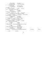 Tổng hợp câu hỏi trắc nghiệm môn tiếng anh lớp 9 (9)