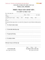 Mẫu nhận xét của đơn vị thực tập