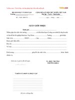 Giấy giới thiệu sinh viên đi thực tập