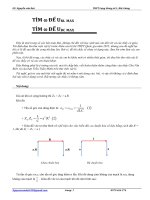 Chuyên đề vật lý 12 tìm omega để URL max