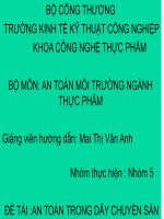 AN TOÀN TRONG DÂY CHUYỀN SẢN XUẤT XÚC XÍCH