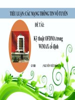 Kỹ thuật OFDMA trong WiMAX cố định