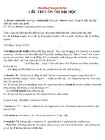 Cấu trúc ôn thi Đại học môn Tiếng Anh năm 2015