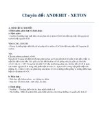 Chuyên đề - Anđehit - Xeton trong đề thi Đại học