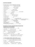 Bài tập Tiếng Anh - Từ chỉ định lượng