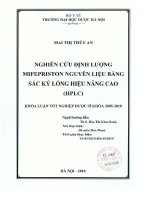 Nghiên cứu định lượng mifepriston nguyên liệu bằng sắc ký lỏng hiệu năng cao (HPLC)