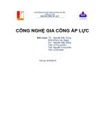 Bài giảng gia công áp lực   bài mở đầu