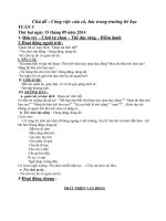 Giáo án Mầm non 3 tuổi - Chủ đề: Công việc của cô, bác trong trường bé học