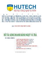 Phân tích và tìm kiếm khách hàng tiềm năng đề tài kinh doanh bánh ngọt và trà đá