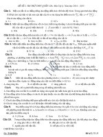 Đề thi thử THPT Quốc gia môn Vật lý năm học 2014 - 2015 (Đề số 2)