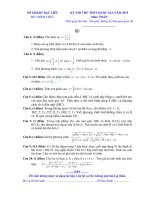 Đề thi thử THPT quốc gia năm 2015 môn Toán - Sở GD&ĐT Bạc Liêu