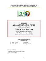 Đánh giá thực hành tốt 5s tại công ty thủy điện ialy