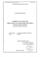 Nghiên cứu bào chế viên nang tác dụng kéo dài chứa pellet diltiazem