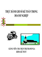 THỰC HÀNH GHI SỔ KẾ TOÁN TRONG DOANH NGHIỆP
