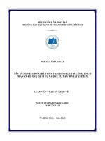 Xây dựng hệ thống kế toán trách nhiệm tại công ty CP SX KD XNK dịch vụ và đầu tư tân bình (tanimex)