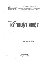 giáo trình kỹ thuật nhiệt
