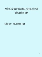 PHẦN 2 BẢO HIỂM HÀNG HÓA XNK CHUYÊN CHỞ BẰNG ĐƯỜNG BIỂN