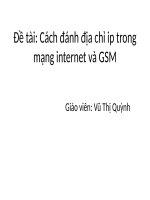 Cách đánh địa chỉ ip trong mạng internet và GSM