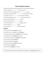 Parts of speech exercise