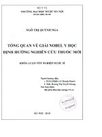 Tổng quan về giải nobel học định hướng nghiên cứu thuốc mới