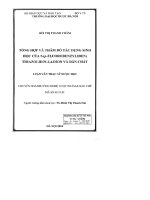 Tổng hợp và thăm dò tác dụng sinh học của 5   (p  fluorobenzyliden) thiazolidin   2,4 dion và dẫn chất