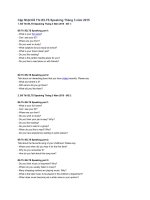 Cập Nhật Đề Thi IELTS Speaking Tháng 3 năm 2015