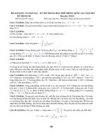 Đề thi dự bị kỳ thi THPT quốc gia năm 2015 môn Toán - Bộ GD&ĐT