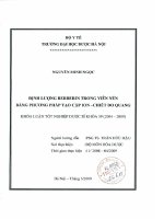 Định lượng berberin trong viên nén bằng phương pháp tạo cặp ion chiết đo quang