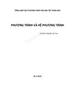 Tổng hợp các phương pháp giải bài tập Toán học Phương trình và hệ phương trình - Nguyễn Văn Huy