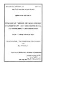 Tổng hợp và thăm dò tác dụng sinh học của một số dẫn chất base mannich của 5  (2  clorobenzyliden) rhodanin