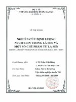 Nghiên cứu định lượng nuciferin trong lá sen và một số chế phẩm từ lá sen