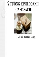 ý tưởng kinh doanh cafe sách