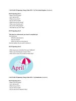 Tổng Hợp Đề Thi IELTS Speaking Tháng 4 Năm 2015