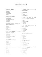 Bài tập ngữ pháp Tiếng Anh nâng cao (Test 13)