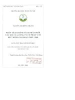 Phân tích chính sách phân phối vắc xin của công ty cổ phần y tế đức minh giai đoạn 2005   2009